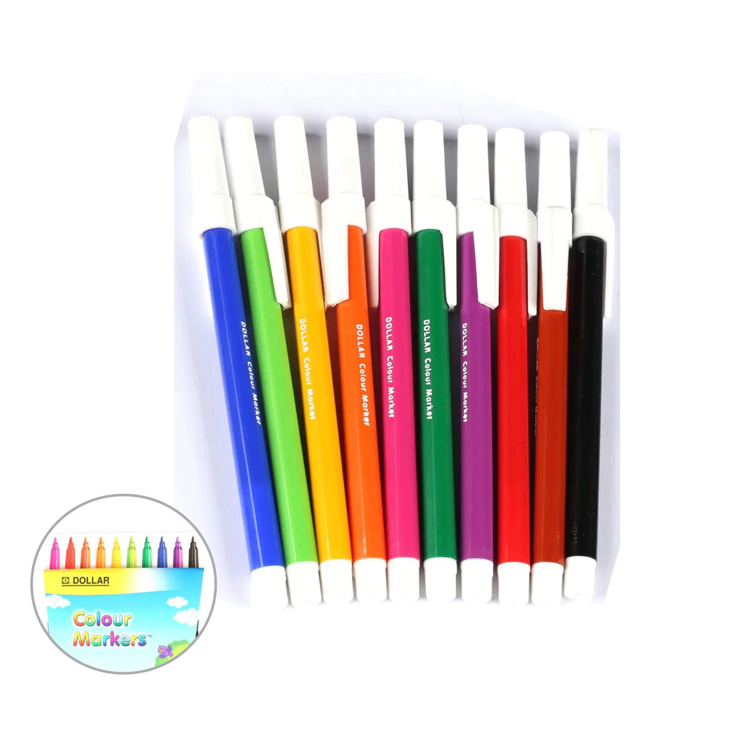 Dollar Colour Markers Pack of 10