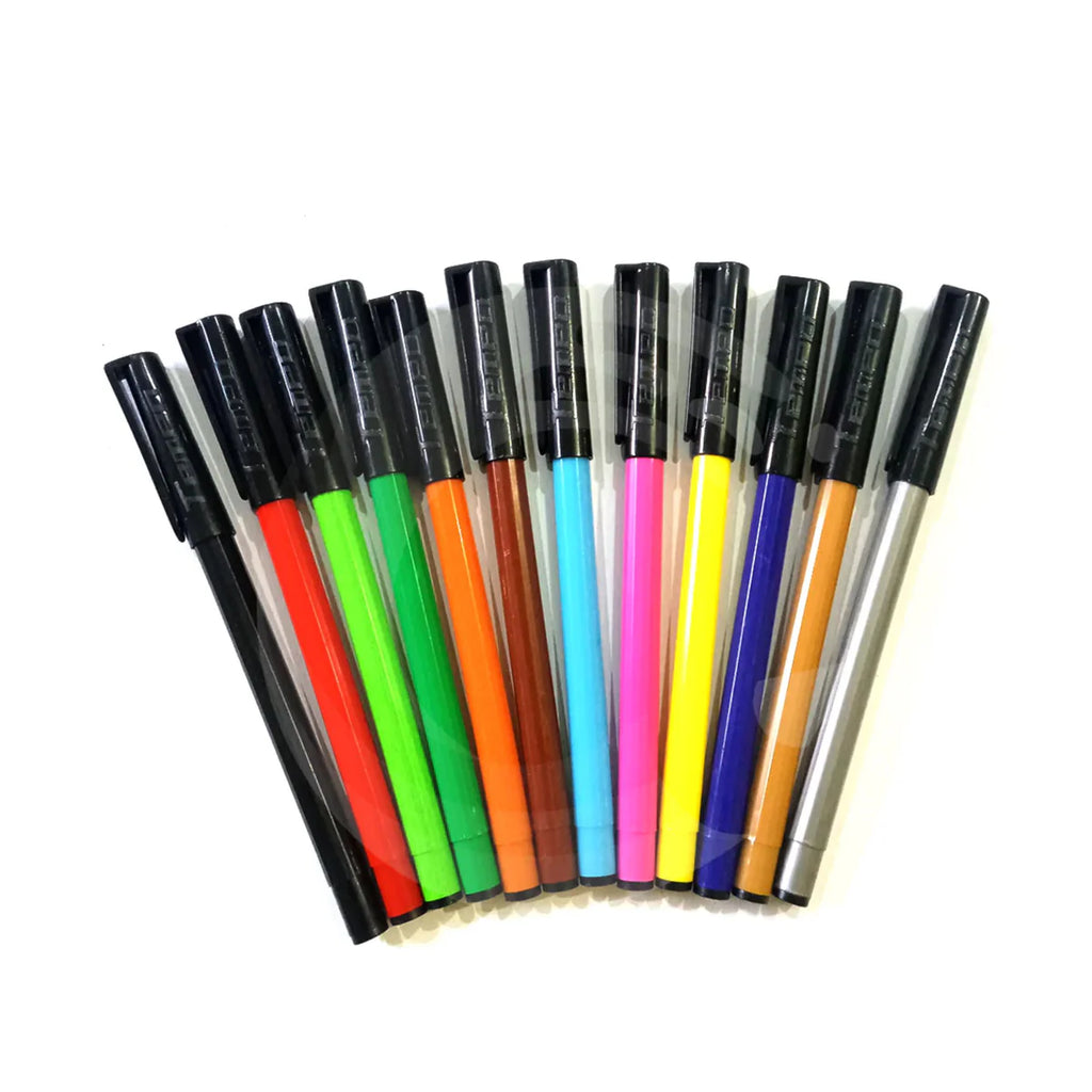 Tempo Fiber Tip Marker set 10 Colour