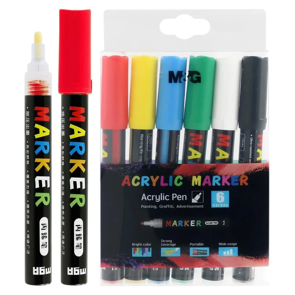 M&G Acrylic Marker Pens set of 6 / 12