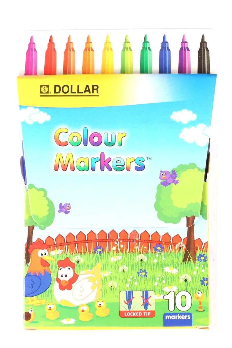 Dollar Colour Markers Pack of 10