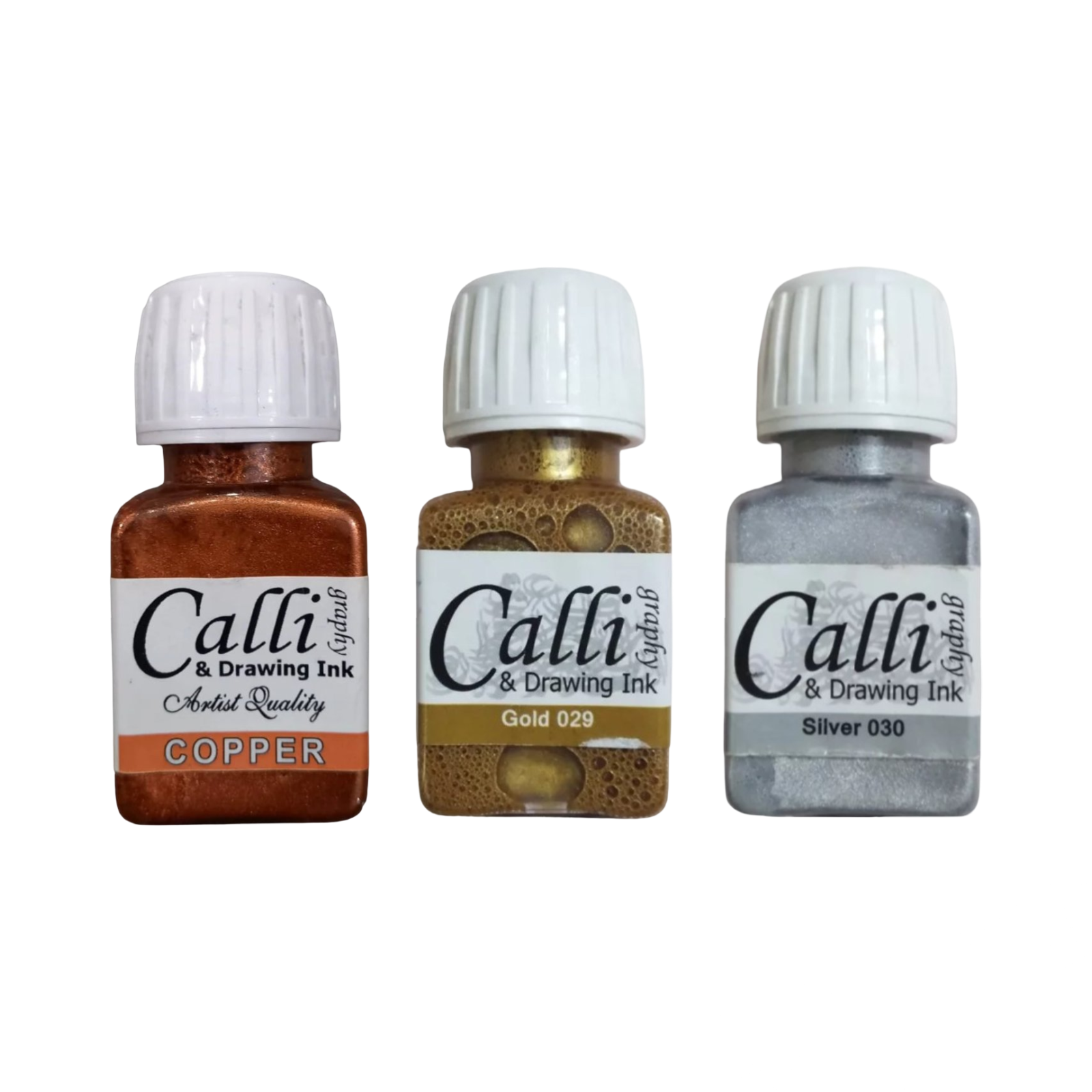 Calli Golden silver copper ink