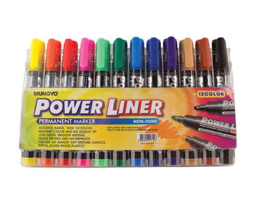 Mungyo power liner permanent marker set of 12