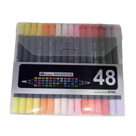 M&G brush marker set dual tip (signme)