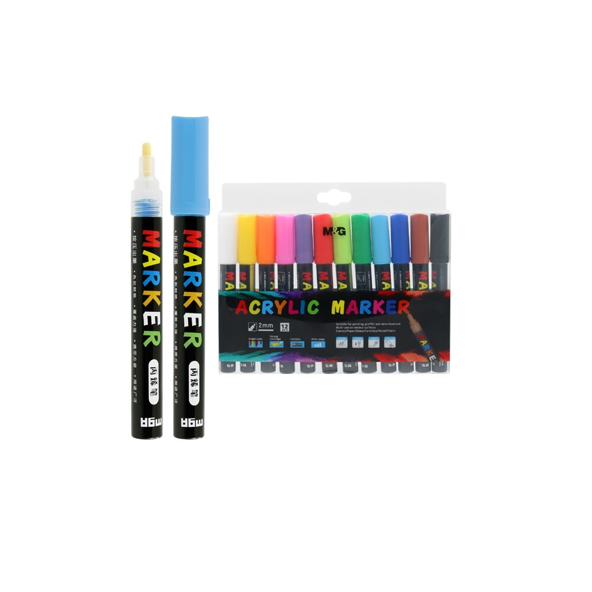 M&G Acrylic Marker Pens set of 6 / 12