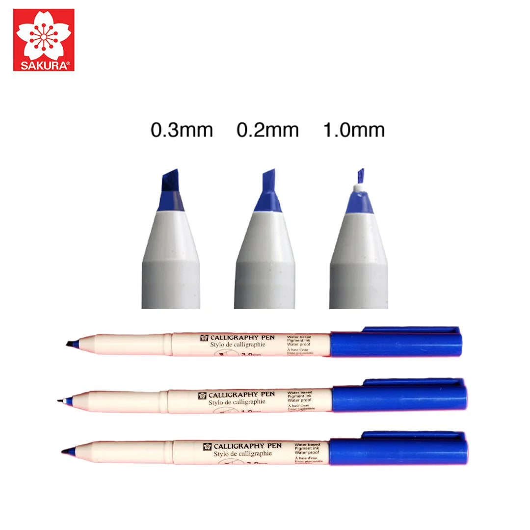 Sakura Calligraphy Pen 1.0 | 2.0 | 3.0mm(Blue)